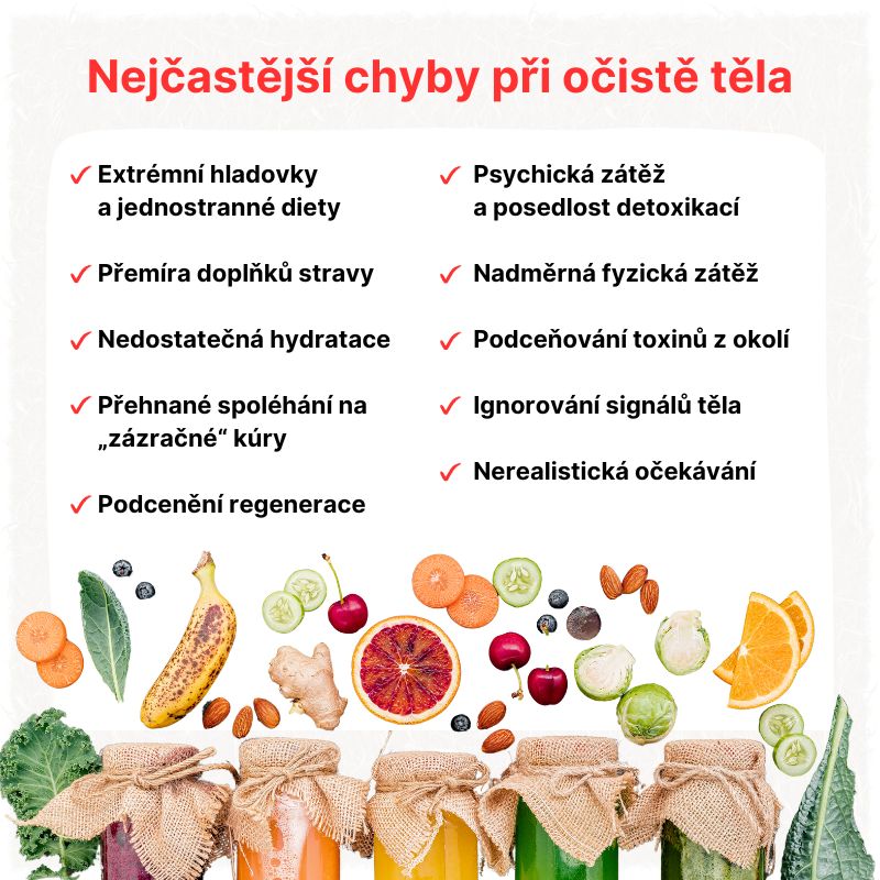 Nejčastější chyby při očistě těla